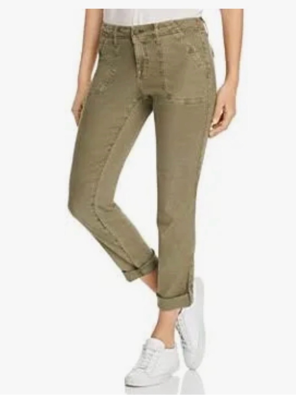 Evereve Olive Cropped Ankle Pants. Beautiful, light, linen leisure wear.